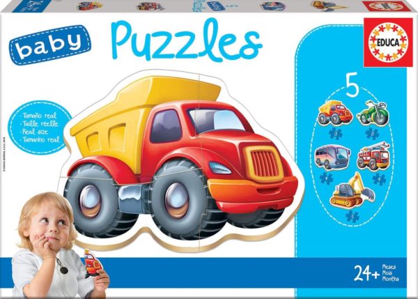 Puzzles Baby x 5 Véhicules - 24 mois