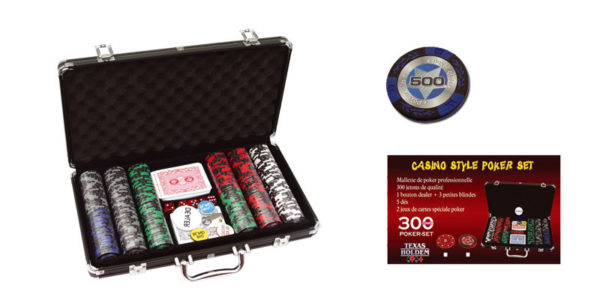 Malette Poker 300 jetons 14gr argile