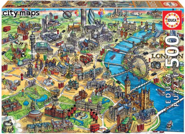 Puzzle Carte Londres 500 pièces