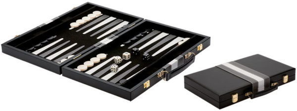 Backgammon l'élégant simili cuir 38 cm