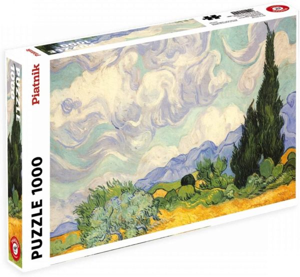 Puzzle Vang Gogh Champ de blé avec cyprès 1000 pièces