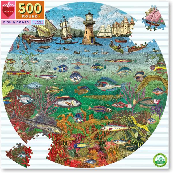 Puzzle Fish  et  Boats 500 pièces