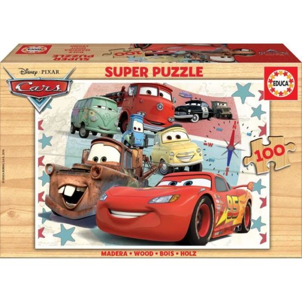 Puzzle en bois Cars 100 pièces