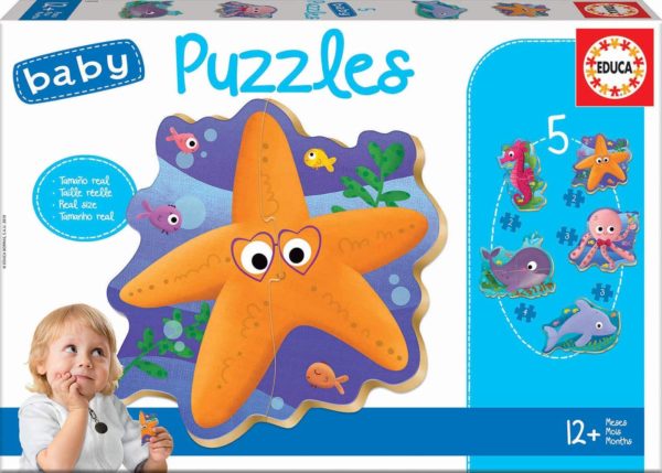 Baby Puzzle x 5 Animaux Marins