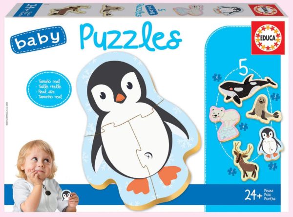 Baby Puzzle x 5 Animaux Polaires