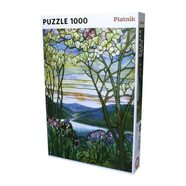 Puzzle Tiffany -  Magniolias et Iris 1000 pièces