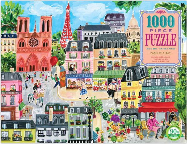 Puzzle Une journée à Paris (eeboo) 1000 pièces