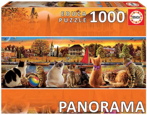 Puzzle Des Chats sur le Quai 1000 pièces