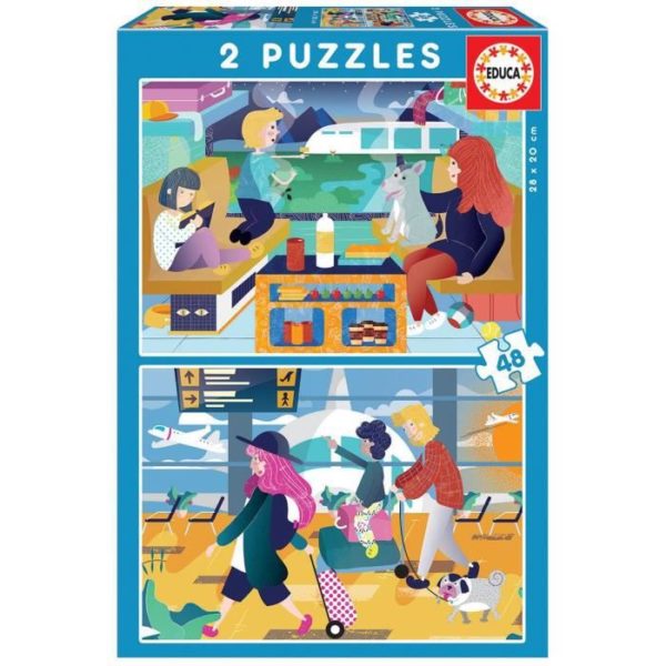 Puzzle x2 Aéroport et Train