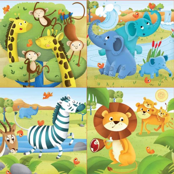 Puzzle x4 Progeressifs - Animaux Sauvages – Image 2