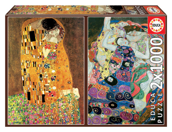 Puzzle Gustav Klimt - 2 x 1000 pièces - Le Baiser - La vierge