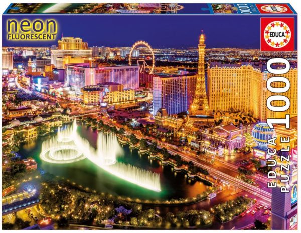 Puzzle Néon Fluorescent - Las Vagas - 1000 pièces