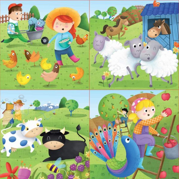 Puzzle x 4 Progressifs - Animaux de la Ferme – Image 2