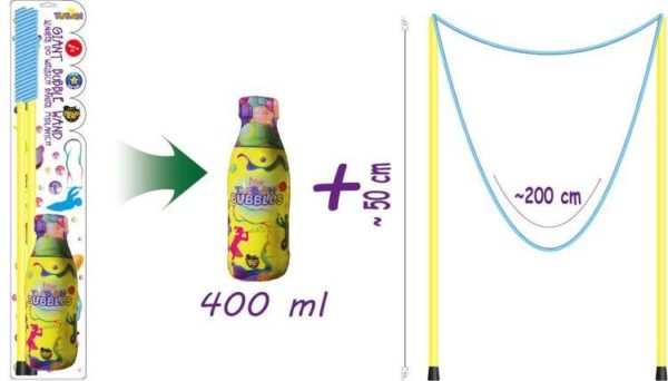 Kit Baguetteà bulles géantes et 0.5 litres de liquide