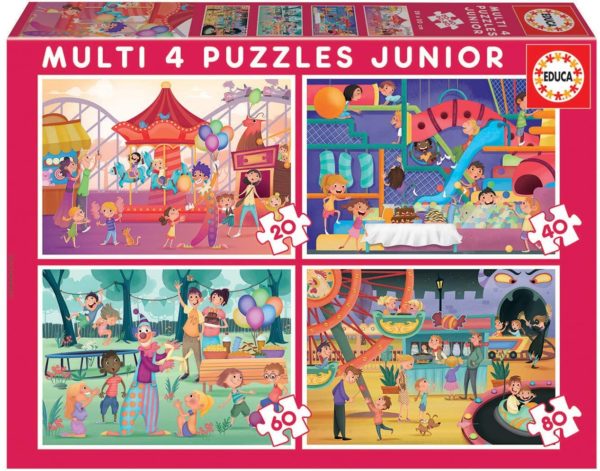 Puzzle junior x 4 Parcs d'attractions / Fête d'Enfants