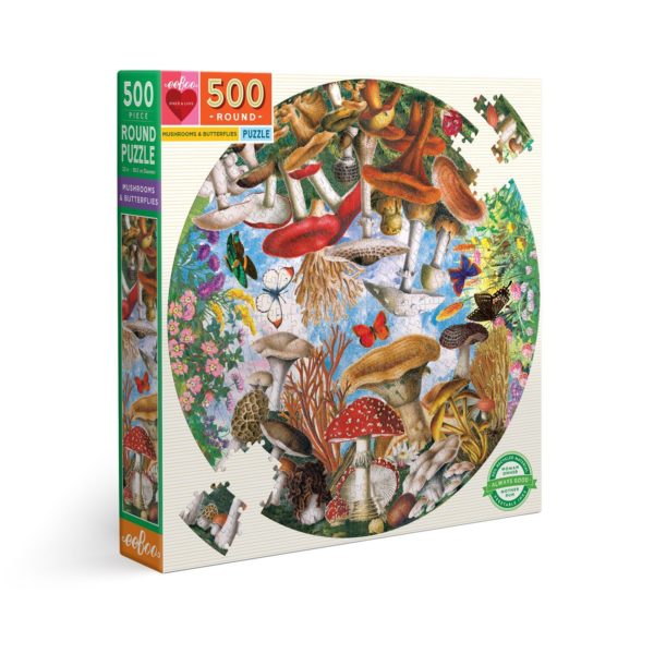 Puzzle Mushrooms  et  Butterflies (Eeboo) 500 pièces