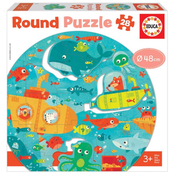 Puzzle Sous la mer 28 pièces Rond