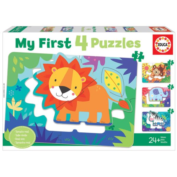 Puzzle My First x 4 - Animaux de la jungle