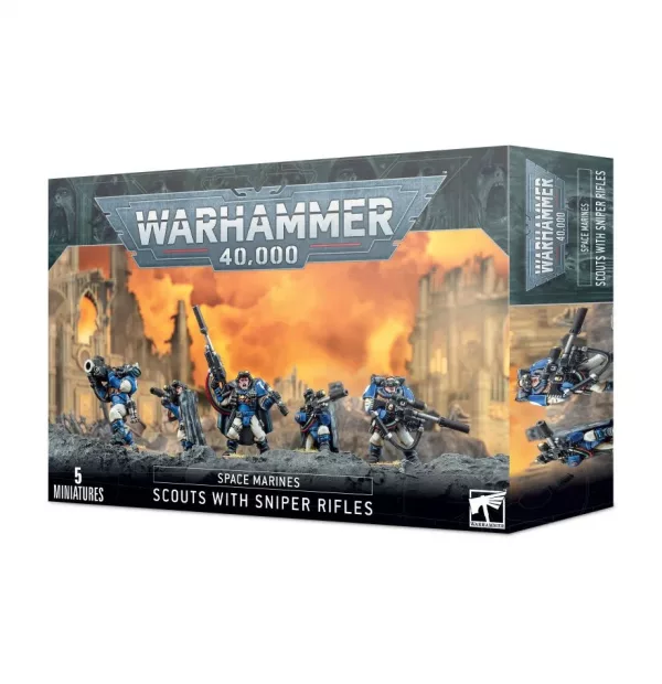 Warhammer 40K Space Marines - Scouts with Sniper Rifles