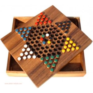 Dames Chinoises de voyage - 6 joueurs - en bois