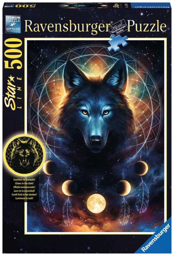 Puzzle Star Line (lumineux) Loup - 500 pièces