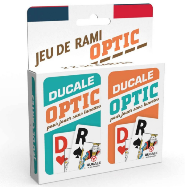 Jeu de cartes 2 x 54 -  Rami Optic (Ducale)
