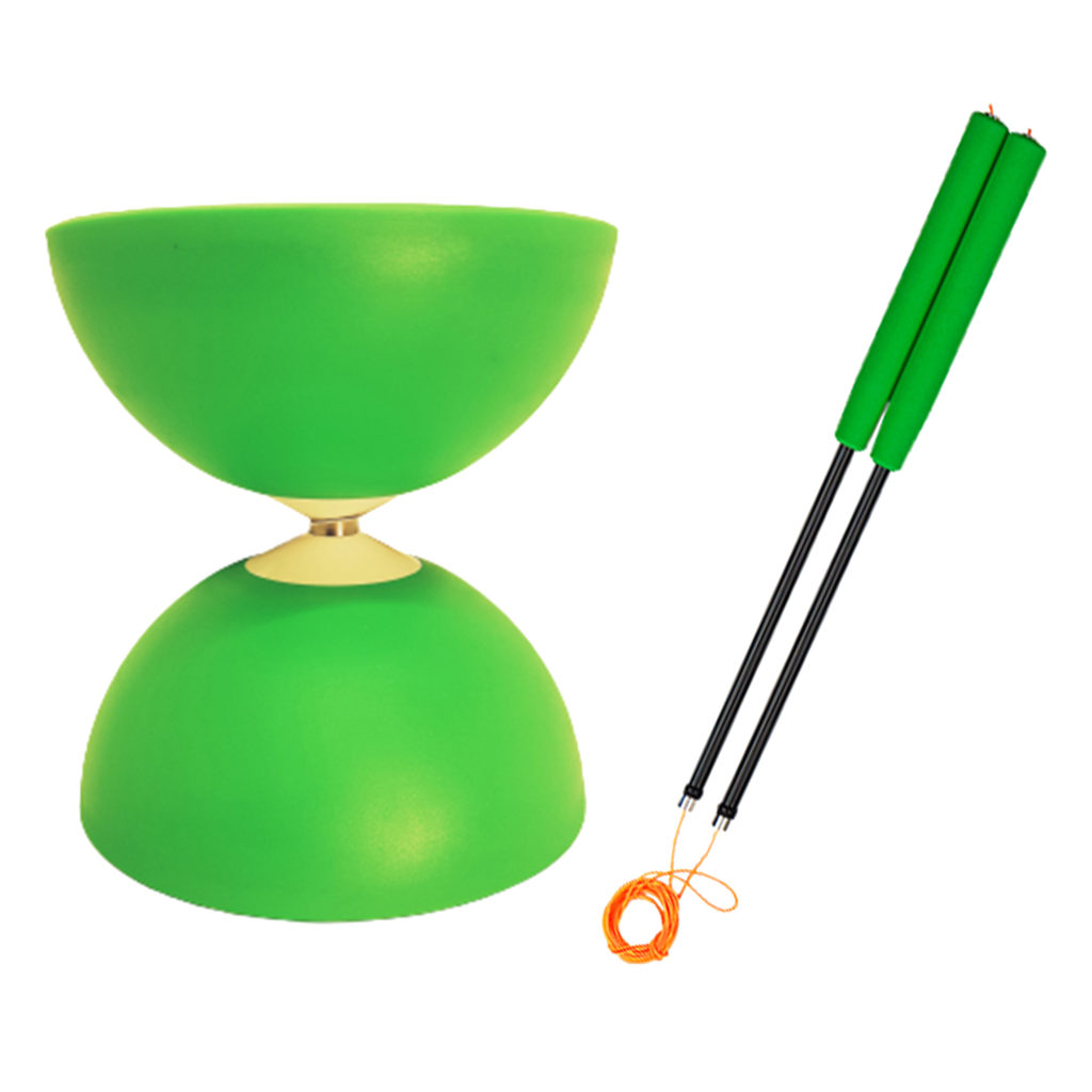 Coffret Diabolo Vert Clair – Avec Baguettes Aluminium – Performance Et Élégance – Débutant à Expert