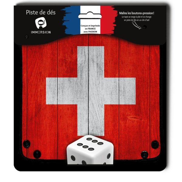 Piste de Dés Wood swiss flag