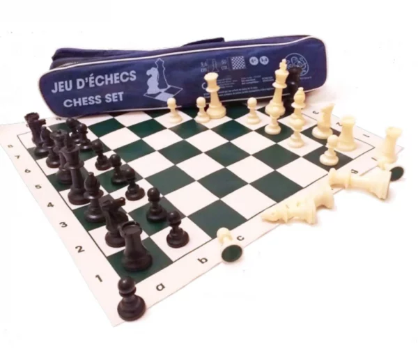 Jeu d'échecs Club Taille 5 (Tapis néoprène 50 cm + pièces taille 5)
