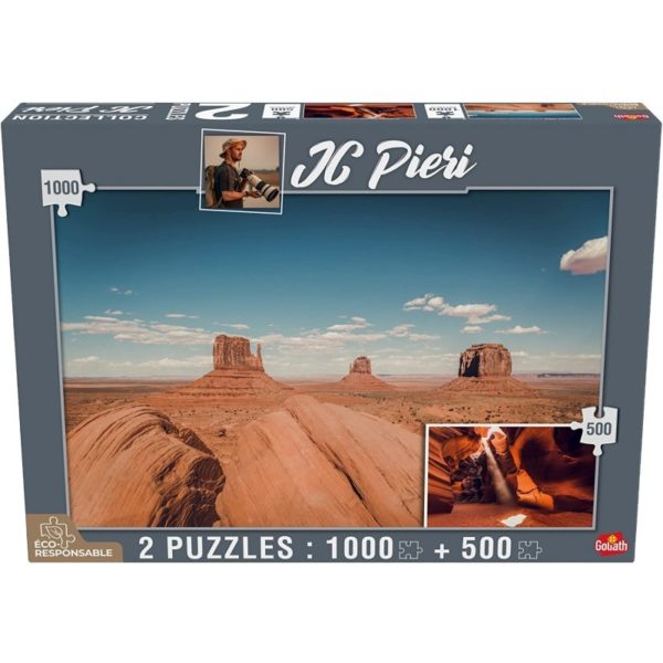 Puzzle JC Pieri Monument Valley 1000 pièces + Antelope Canyon 500 pièces
