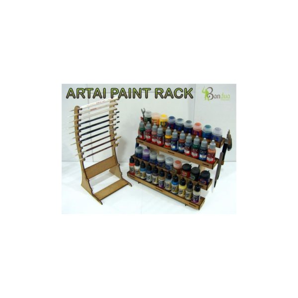 Bandua Wargames - Artai Paint Rack with Brush  et  Tool Hoder