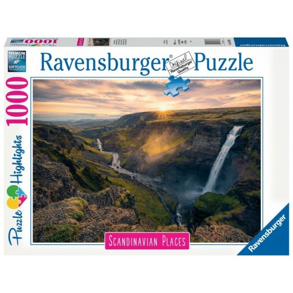 Puzzle La cascade Haifoss, Islande 1000 pièces