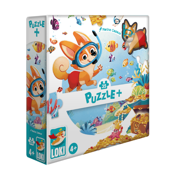 Puzzle Lokiu fait de la plongée 35 pièces + 1 figurine de Loki