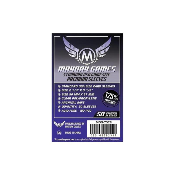 Protège cartes Mayday Games 56mm x 87mm (USA Premium)