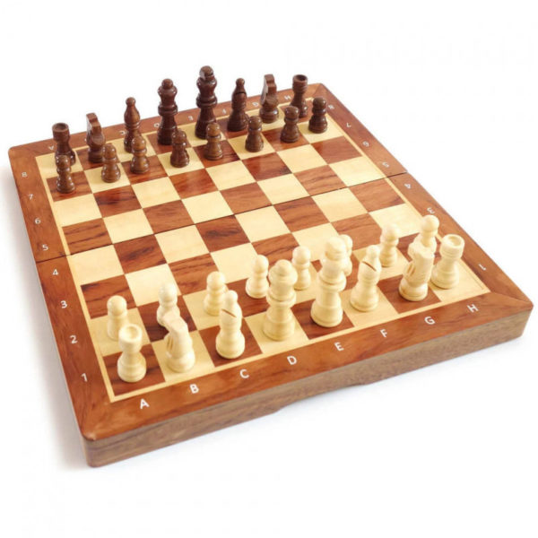 Coffret d'Echecs en bois - Marqueterie 30 x 30 cm (Smir) Magnétique – Image 3