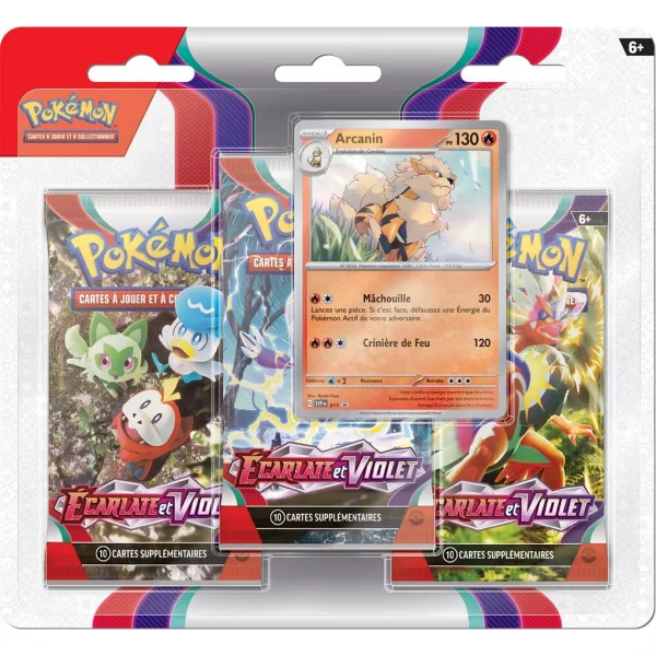 Pokémon EV01 Pack 3 boosters Ecarlate  et  Violet
