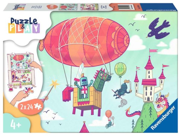 Puzzle  et  Play Fête au Royaume - 2 x 24 pièces