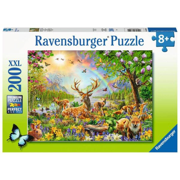 Puzzle Familles de Cerfs et autres Animaux - 200 pièces XXL