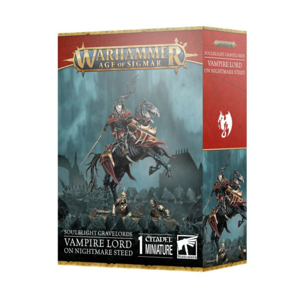 WarhammerAOS Soublight Gravelords Vampire Lord on nightmare Steed