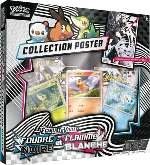 Pokémon Ecarlate et Violet - Coffret Poster Foudre Noire et Flamme Blanche