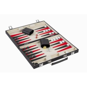 Backgammon - Malette intérieur velours 36 cm