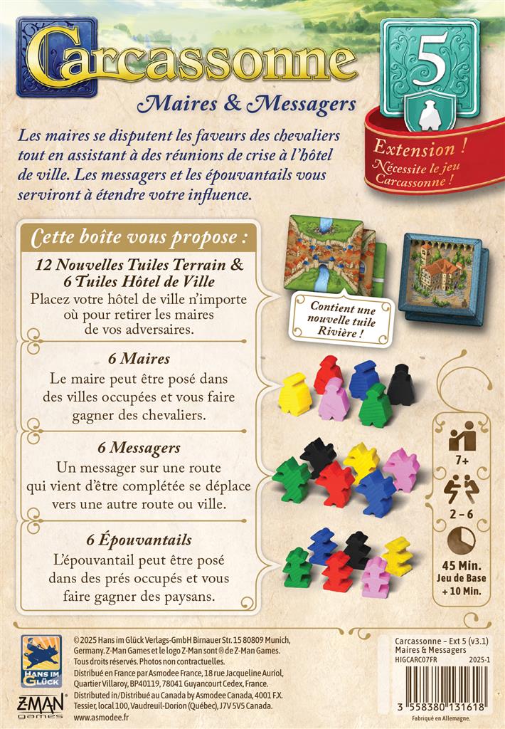 Carcassonne extension 5 - Maires et Messagers – Image 2