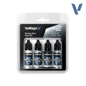 77251 Vallejo Ture Metal Metallic Sterling Silver Paint Set