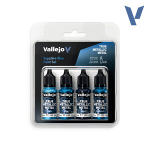 77.256 Vallejo True Metallic Metal Sapphire Blue Paint Set