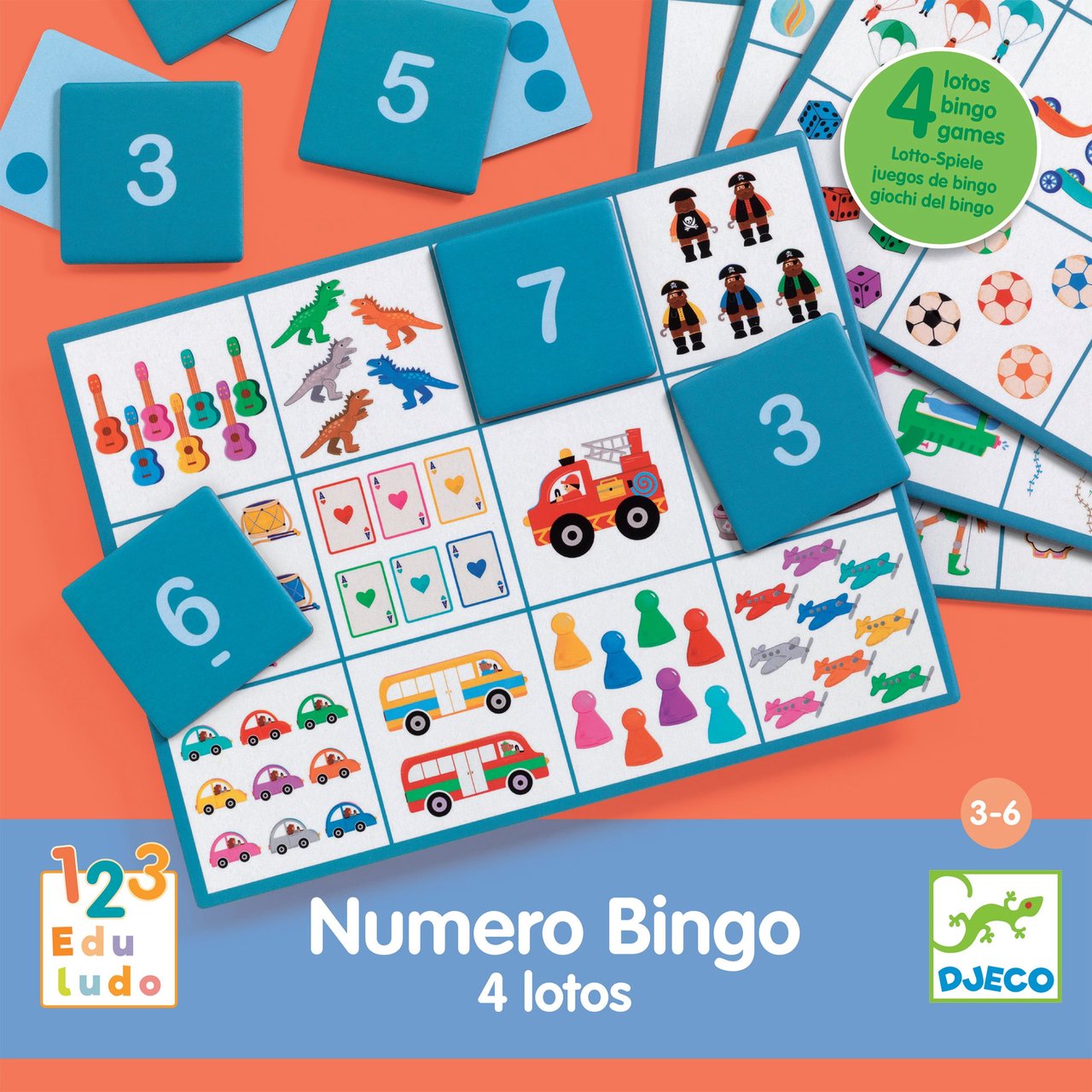 Numéro Bingo - 4 lotos