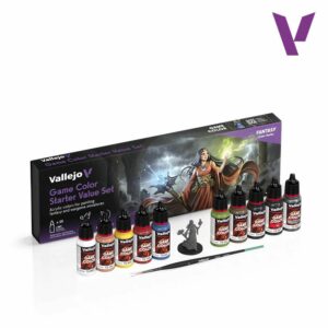 Vallejo Game Color Starter Set (10 pots 18ml + 1 figurine + 1 pinceaux)