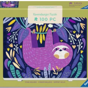 Puzzle Paresseux Violet 100 pièces (support inclus)