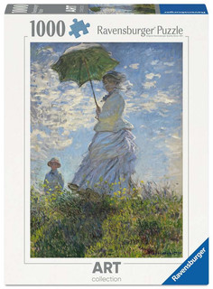Puzzle Femme à l'Ombrelle tournée vers la Gauche, Monet 1000 pièces