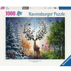 Puzzle Deer at Day and Night 1000 pièces