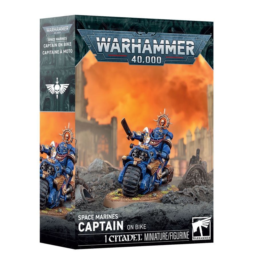 Warhammer40K Space Marines Captain on Bike